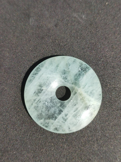 Aquamarin ~ Edelstein Donut Kette blau Rarität Natur Heilstein Kristall Anhänger Mann Frau Kind Er Sie Bruder Schwester Geschenk Qualität - Art of Nature Berlin