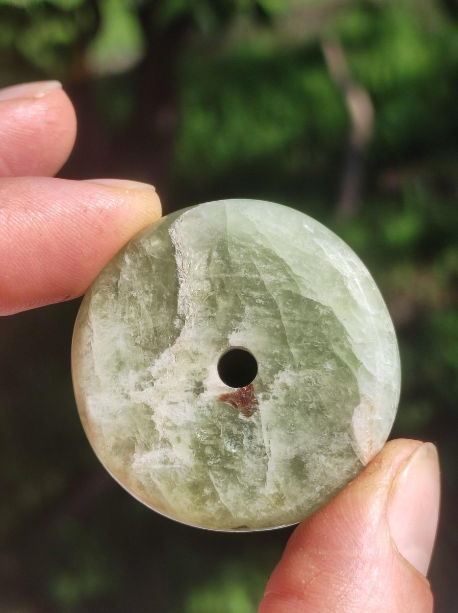 Aquamarin ~ Edelstein Donut Kette blau Rarität Natur Heilstein Kristall Anhänger Mann Frau Kind Er Sie Bruder Schwester Geschenk Qualität - Art of Nature Berlin
