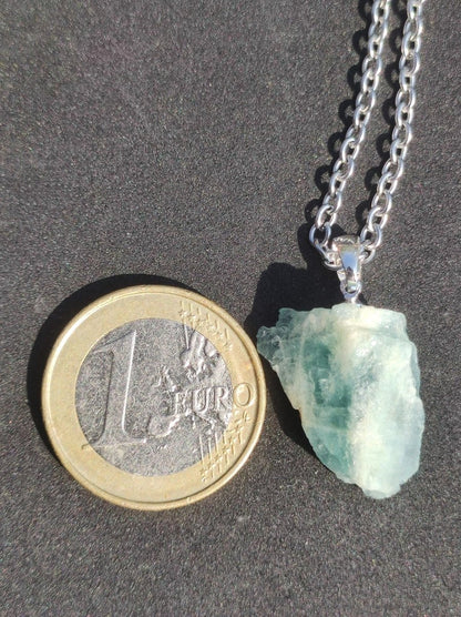 Aquamarin roh 925 Sterling Silber Edelstein Kette blau Rarität Natur Heilstein Kristall Anhänger Mann Frau Er Sie Bruder Geschenk Freund - Art of Nature Berlin