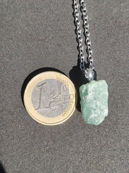 Aquamarin roh 925 Sterling Silber Edelstein Kette blau Rarität Natur Heilstein Kristall Anhänger Mann Frau Kind Er Sie Bruder Geschenk - Art of Nature Berlin