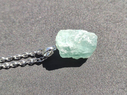 Aquamarin roh 925 Sterling Silber Edelstein Kette blau Rarität Natur Heilstein Kristall Anhänger Mann Frau Kind Er Sie Bruder Geschenk - Art of Nature Berlin