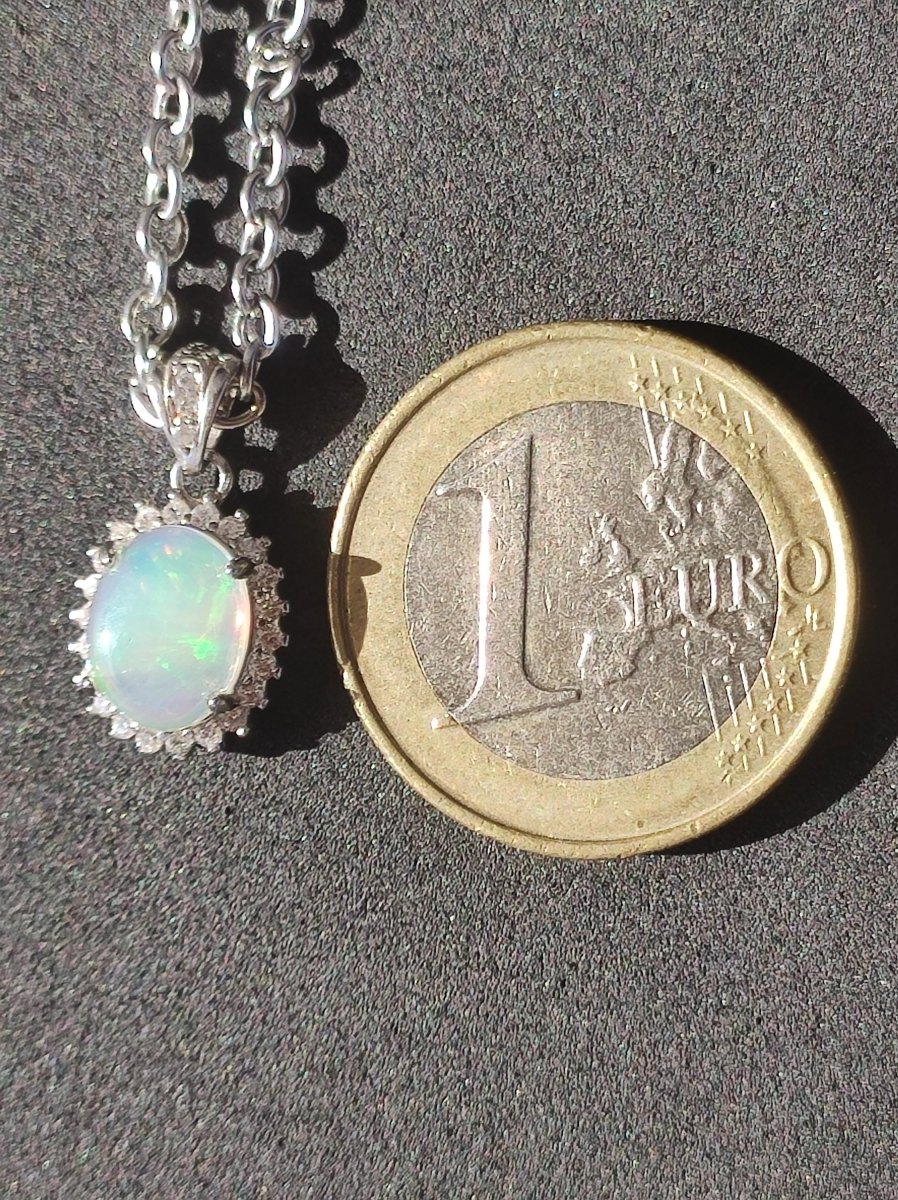 Äthiopien Opal 925 Silber - Edelstein Kette bunt Rarität Edel Natur Heilstein Kristalle Anhänger Mann Frau Geschenk Er Sie Vater Rarität - Art of Nature Berlin