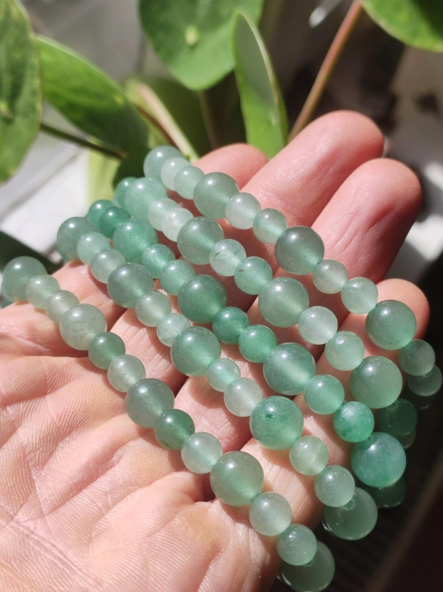 Aventurin grün - Edelstein Armband Stretch Mann Frau Er Sie Freundin Kind Sohn Tochter Geschenk Hippie Natur Heilstein Energie Chakra Kraft - Art of Nature Berlin