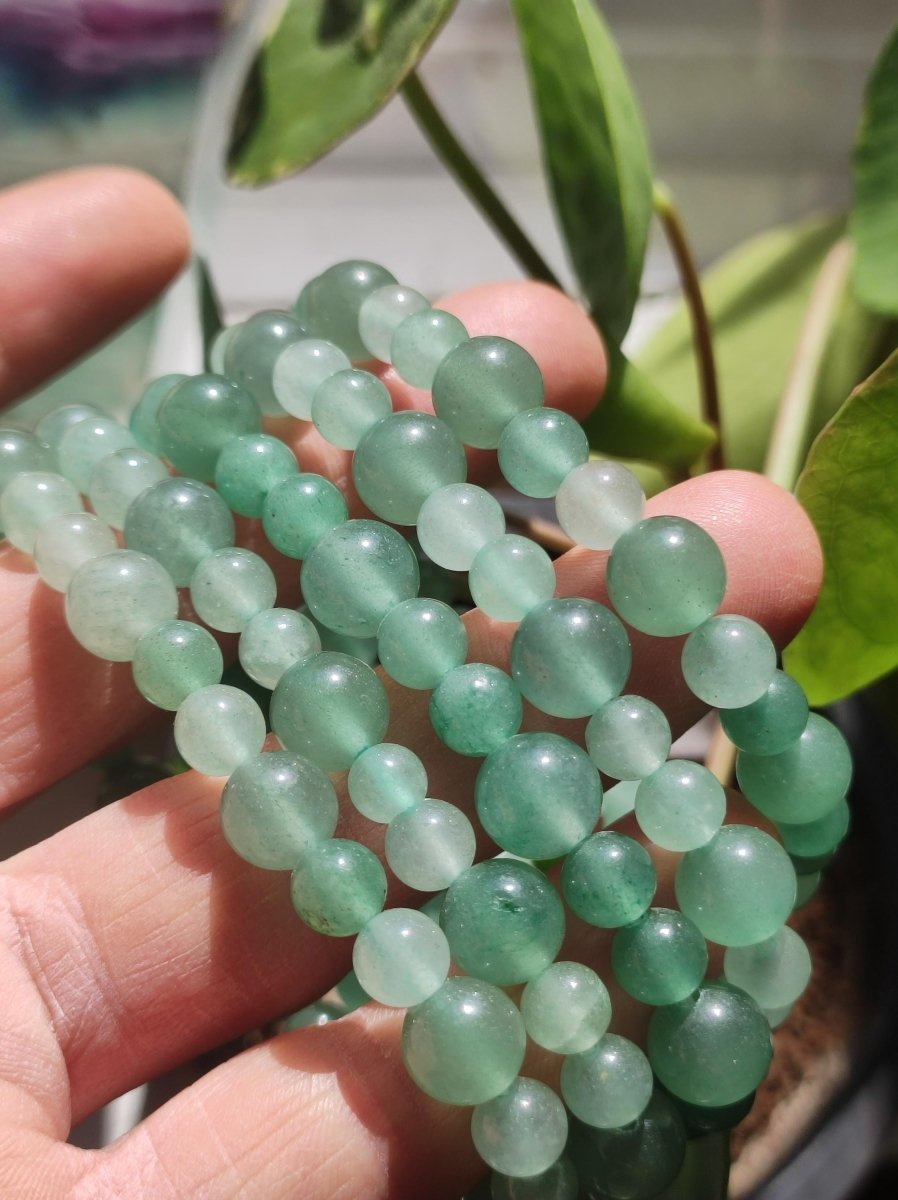 Aventurin grün - Edelstein Armband Stretch Mann Frau Er Sie Freundin Kind Sohn Tochter Geschenk Hippie Natur Heilstein Energie Chakra Kraft - Art of Nature Berlin