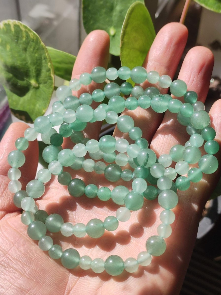 Aventurin grün - Edelstein Armband Stretch Mann Frau Er Sie Freundin Kind Sohn Tochter Geschenk Hippie Natur Heilstein Energie Chakra Kraft - Art of Nature Berlin