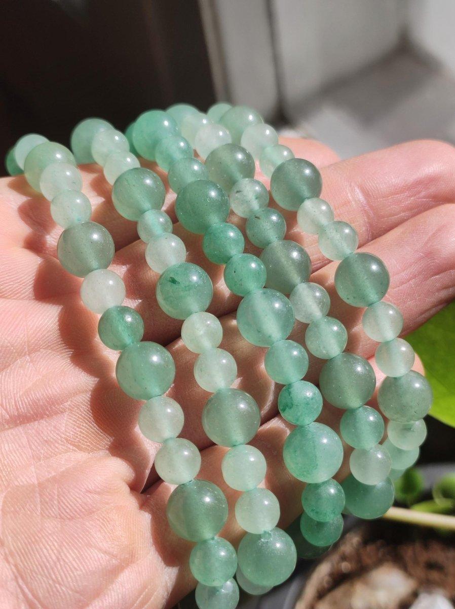 Aventurin grün - Edelstein Armband Stretch Mann Frau Er Sie Freundin Kind Sohn Tochter Geschenk Hippie Natur Heilstein Energie Chakra Kraft - Art of Nature Berlin