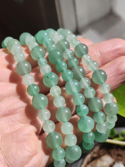 Aventurin grün - Edelstein Armband Stretch Mann Frau Er Sie Freundin Kind Sohn Tochter Geschenk Hippie Natur Heilstein Energie Chakra Kraft - Art of Nature Berlin