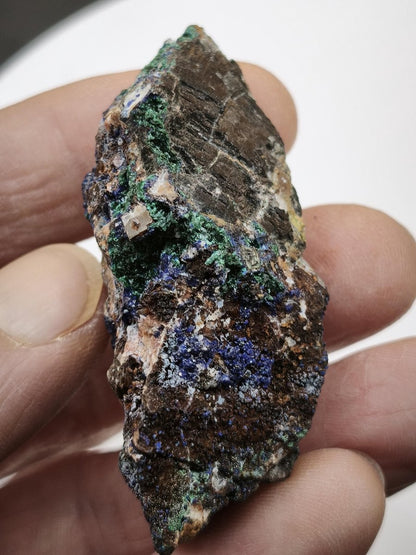 Azurit & Chrysokoll aus Marokko Stufe Heilstein Edelstein Mineral Sammler - Art of Nature Berlin