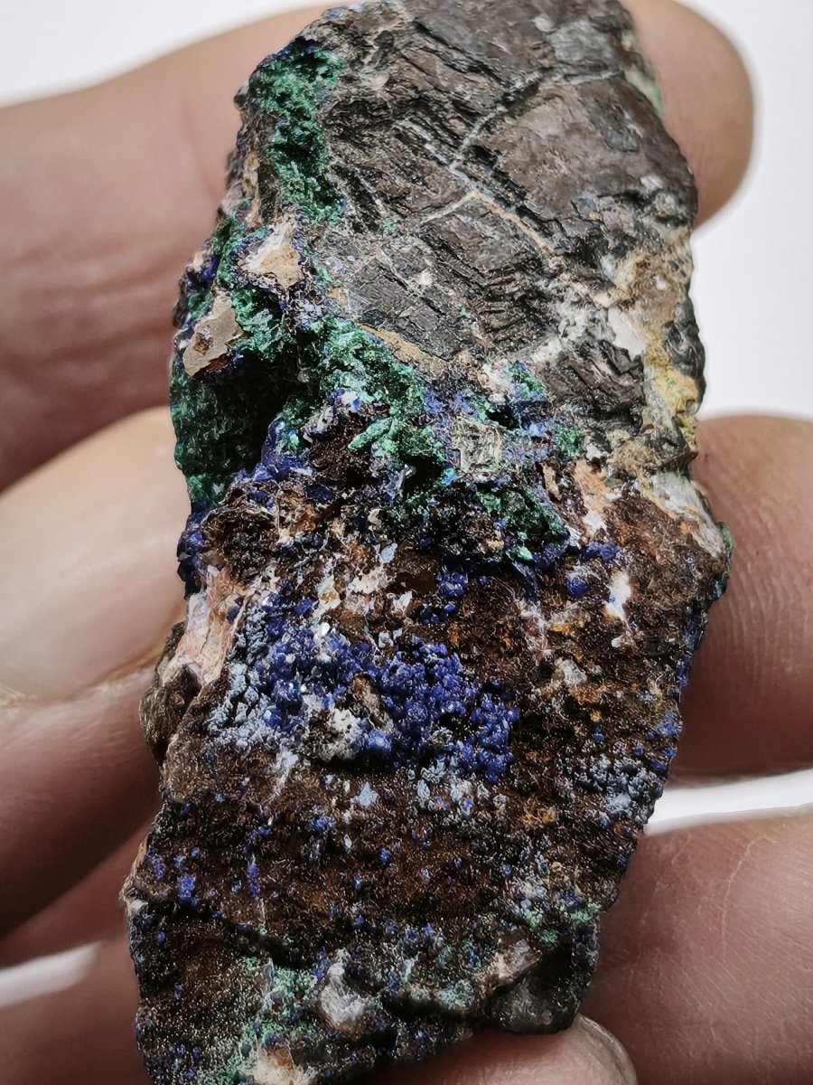 Azurit & Chrysokoll aus Marokko Stufe Heilstein Edelstein Mineral Sammler - Art of Nature Berlin