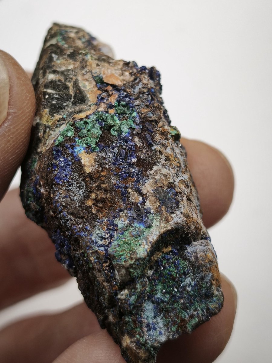 Azurit & Chrysokoll aus Marokko Stufe Heilstein Edelstein Mineral Sammler - Art of Nature Berlin