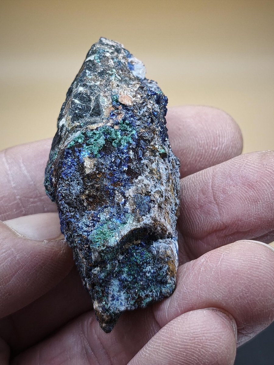 Azurit & Chrysokoll aus Marokko Stufe Heilstein Edelstein Mineral Sammler - Art of Nature Berlin