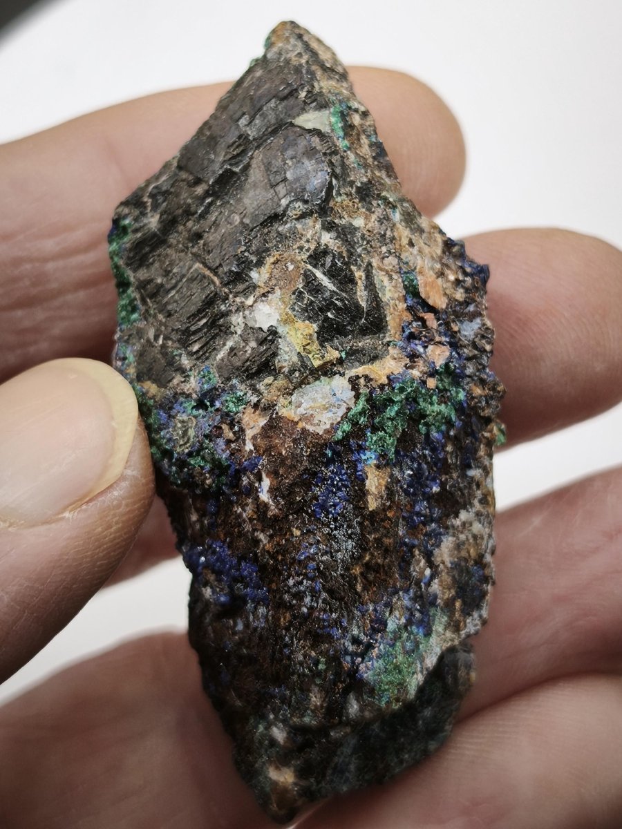 Azurit & Chrysokoll aus Marokko Stufe Heilstein Edelstein Mineral Sammler - Art of Nature Berlin