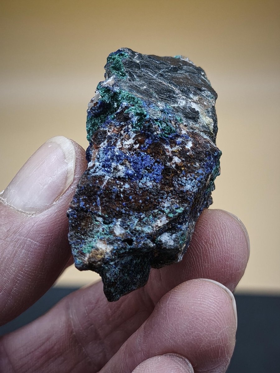 Azurit & Chrysokoll aus Marokko Stufe Heilstein Edelstein Mineral Sammler - Art of Nature Berlin