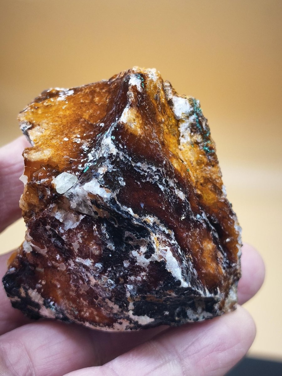 Azurit & Chrysokoll aus Marokko – Türkisgrüne Kristalle auf rostbrauner Matrix – 53 mm Kristalle aus Marokko Edelstein Mineral Sammler - Art of Nature Berlin