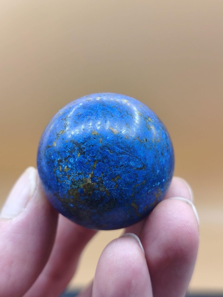 AZURIT Malachit Chrysocoll Sphere Kristalle blau Natur Edelstein Kugel Deko Wohnen Meditation Heilstein Rarität Sammler Mineralien Unikat - Art of Nature Berlin
