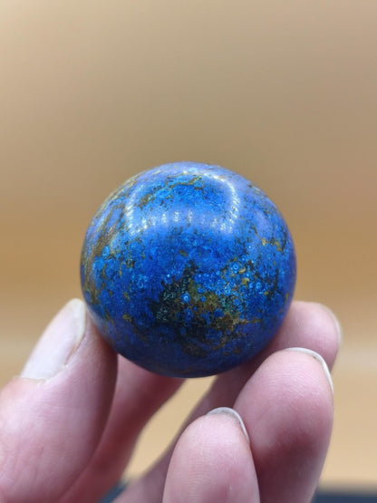 AZURIT Malachit Chrysocoll Sphere Kristalle blau Natur Edelstein Kugel Deko Wohnen Meditation Heilstein Rarität Sammler Mineralien Unikat - Art of Nature Berlin