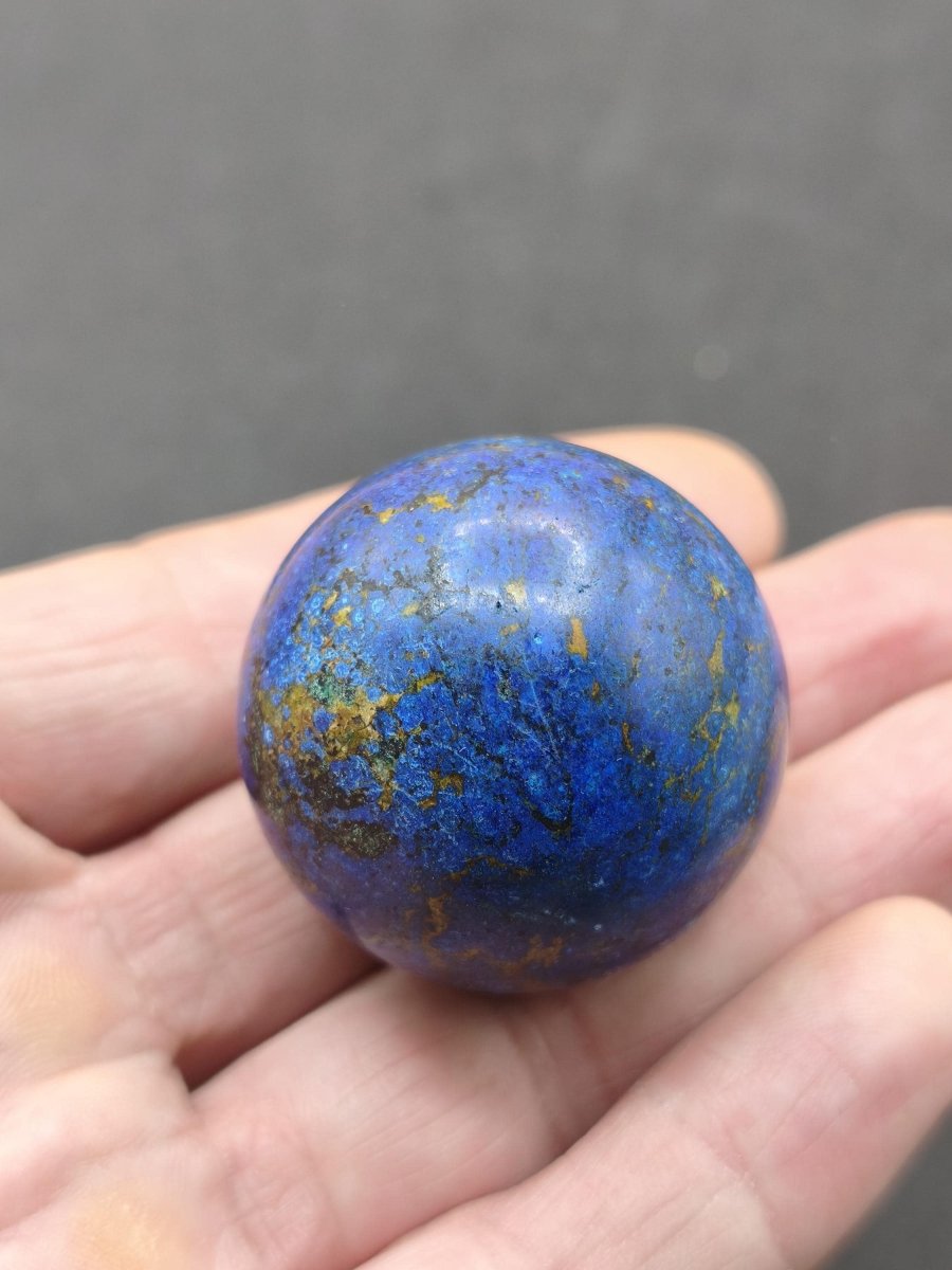 AZURIT Malachit Chrysocoll Sphere Kristalle blau Natur Edelstein Kugel Deko Wohnen Meditation Heilstein Rarität Sammler Mineralien Unikat - Art of Nature Berlin