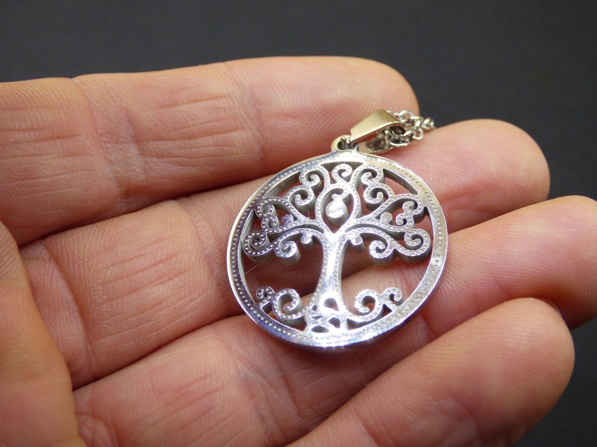 Baum Anhänger Kette ~ 304 Edelstahl Silbern ~Tibet ~HIPPIE ~GOA ~Boho ~Tibet ~Ethno ~Nature ~Esoterik ~Ethnic ~Indian~Lebensbaum~Wurzeln - Art of Nature Berlin