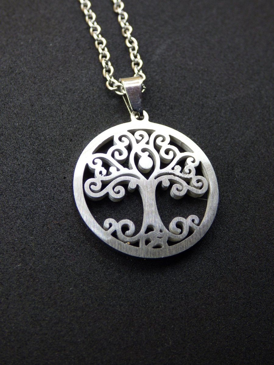 Baum Anhänger Kette ~ 304 Edelstahl Silbern ~Tibet ~HIPPIE ~GOA ~Boho ~Tibet ~Ethno ~Nature ~Esoterik ~Ethnic ~Indian~Lebensbaum~Wurzeln - Art of Nature Berlin