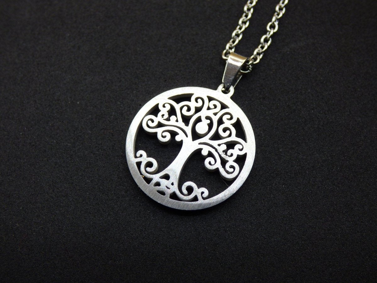 Baum Anhänger Kette ~ 304 Edelstahl Silbern ~Tibet ~HIPPIE ~GOA ~Boho ~Tibet ~Ethno ~Nature ~Esoterik ~Ethnic ~Indian~Lebensbaum~Wurzeln - Art of Nature Berlin