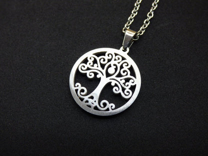 Baum Anhänger Kette ~ 304 Edelstahl Silbern ~Tibet ~HIPPIE ~GOA ~Boho ~Tibet ~Ethno ~Nature ~Esoterik ~Ethnic ~Indian~Lebensbaum~Wurzeln - Art of Nature Berlin
