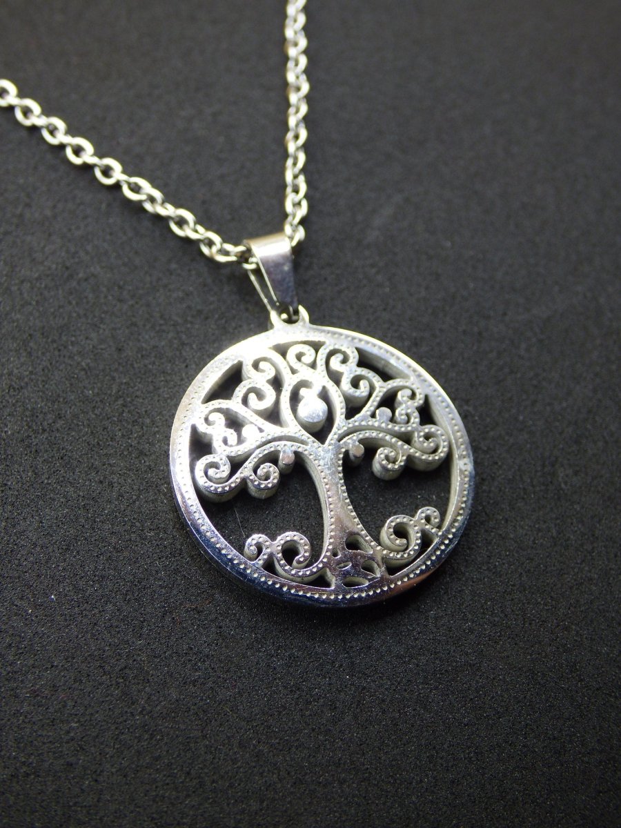 Baum Anhänger Kette ~ 304 Edelstahl Silbern ~Tibet ~HIPPIE ~GOA ~Boho ~Tibet ~Ethno ~Nature ~Esoterik ~Ethnic ~Indian~Lebensbaum~Wurzeln - Art of Nature Berlin