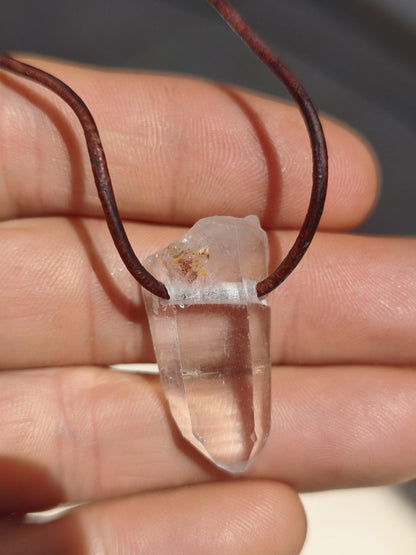 Bergkristall / Clear Quarz Spitze A - Edelstein Kette Natur Klar Schutz Heilstein Kristall Mann Frau Er Sie Geschenk Freund Glück Chakra - Art of Nature Berlin