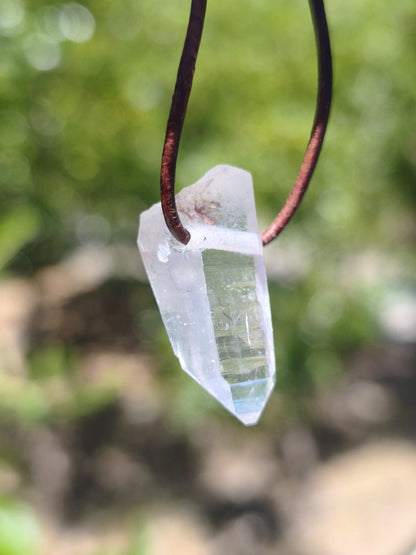 Bergkristall / Clear Quarz Spitze A - Edelstein Kette Natur Klar Schutz Heilstein Kristall Mann Frau Er Sie Geschenk Freund Glück Chakra - Art of Nature Berlin
