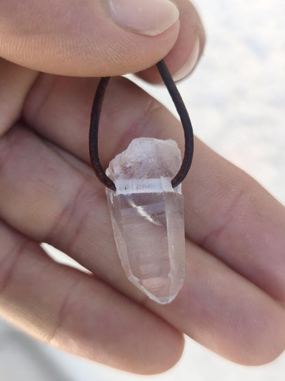 Bergkristall / Clear Quarz Spitze A - Edelstein Kette Natur Klar Schutz Heilstein Kristall Mann Frau Er Sie Geschenk Freund Glück Chakra - Art of Nature Berlin