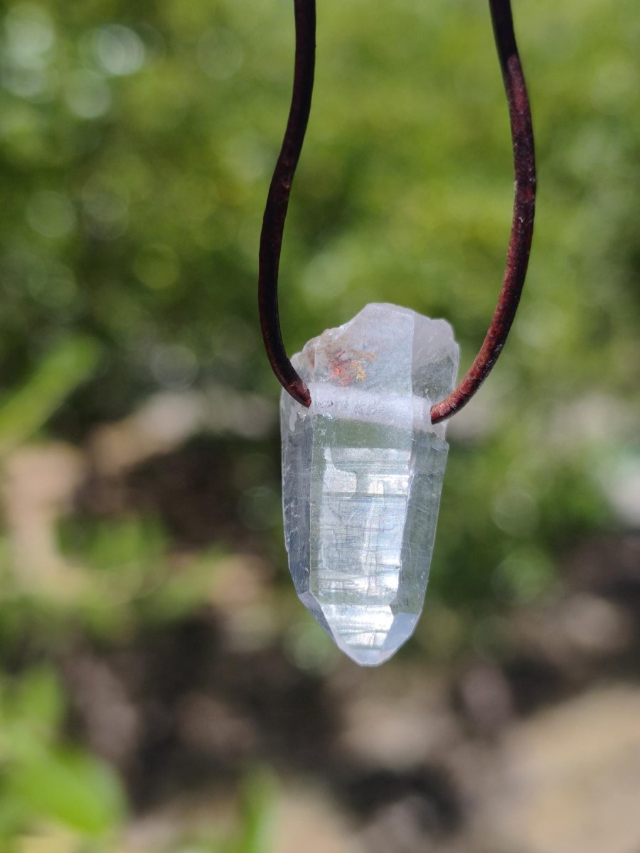 Bergkristall / Clear Quarz Spitze A - Edelstein Kette Natur Klar Schutz Heilstein Kristall Mann Frau Er Sie Geschenk Freund Glück Chakra - Art of Nature Berlin