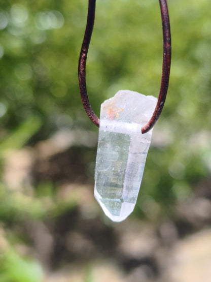 Bergkristall / Clear Quarz Spitze A - Edelstein Kette Natur Klar Schutz Heilstein Kristall Mann Frau Er Sie Geschenk Freund Glück Chakra - Art of Nature Berlin