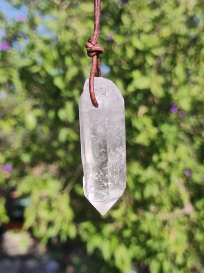 Bergkristall Spitze ~ Edelstein Kette Natur Klar Schutz Rarität Heilstein Kristall Mann Frau Er Sie Geschenk Freund Goa Hippie Glück Chakra - Art of Nature Berlin