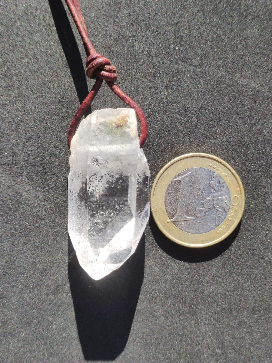 Bergkristall Spitze ~ Edelstein Kette Natur Klar Schutz Rarität Heilstein Kristall Mann Frau Er Sie Geschenk Freund Goa Hippie Glück Chakra - Art of Nature Berlin