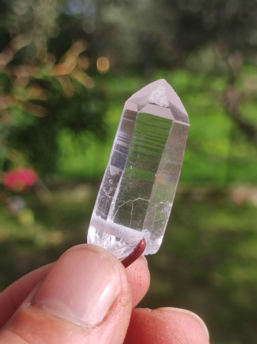 Bergkristall Spitze ~ Edelstein Kette Natur Klar Schutz Rarität Heilstein Kristall Mann Frau Er Sie Geschenk Freund Goa Hippie Glück Chakra - Art of Nature Berlin