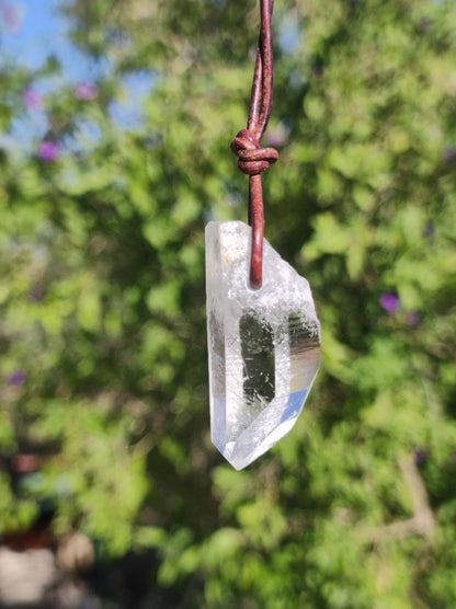 Bergkristall Spitze ~ Edelstein Kette Natur Klar Schutz Rarität Heilstein Kristall Mann Frau Er Sie Geschenk Freund Goa Hippie Glück Chakra - Art of Nature Berlin