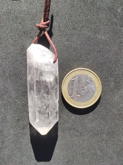 Bergkristall Spitze ~ Edelstein Kette Natur Klar Schutz Rarität Heilstein Kristall Mann Frau Er Sie Geschenk Freund Goa Hippie Glück Chakra - Art of Nature Berlin