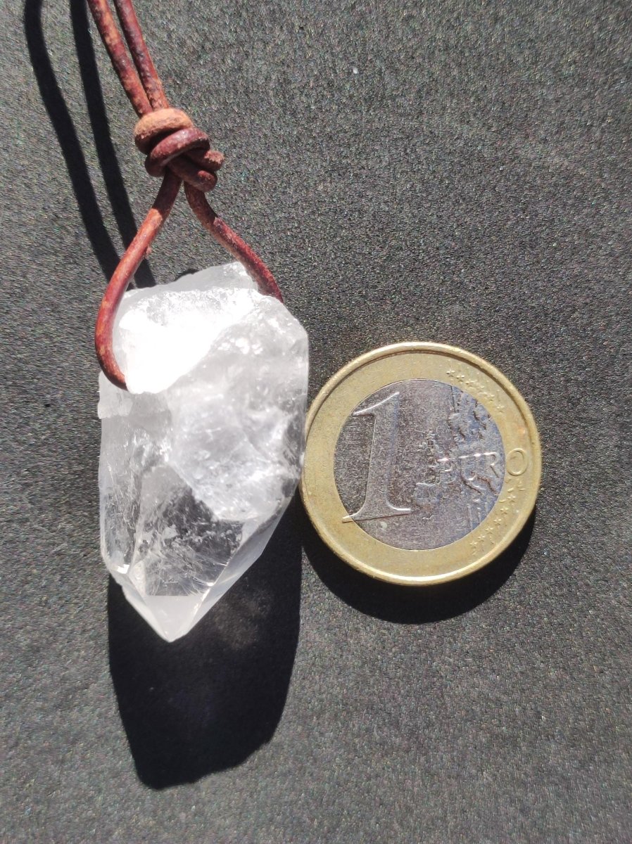 Bergkristall Spitze ~ Edelstein Kette Natur Klar Schutz Rarität Heilstein Kristall Mann Frau Er Sie Geschenk Freund Goa Hippie Glück Chakra - Art of Nature Berlin