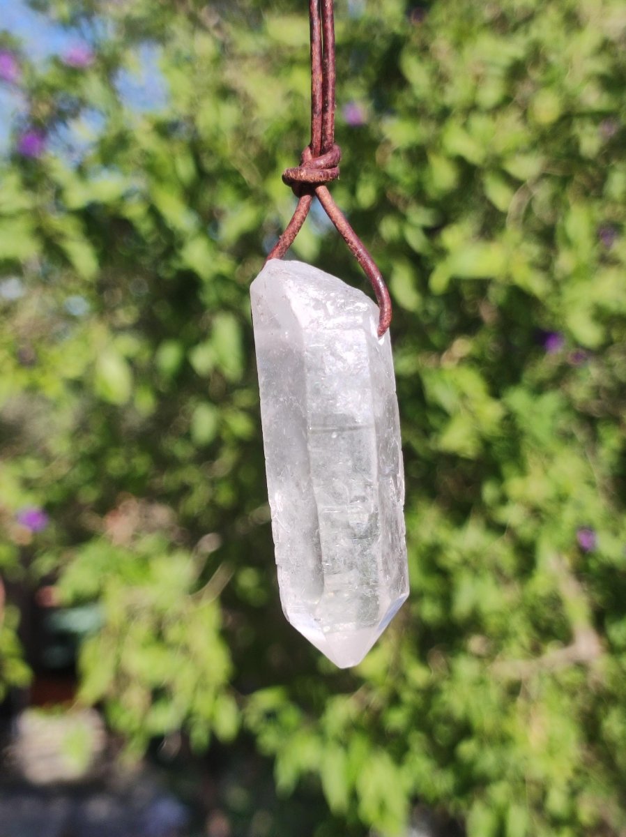 Bergkristall Spitze ~ Edelstein Kette Natur Klar Schutz Rarität Heilstein Kristall Mann Frau Er Sie Geschenk Freund Goa Hippie Glück Chakra - Art of Nature Berlin