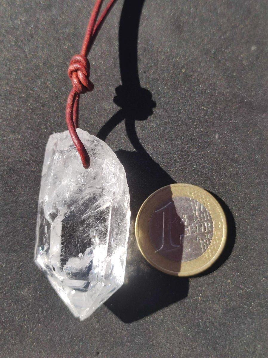 Bergkristall Spitze ~ Edelstein Kette Natur Klar Schutz Rarität Heilstein Kristall Mann Frau Er Sie Geschenk Freund Goa Hippie Glück Chakra - Art of Nature Berlin