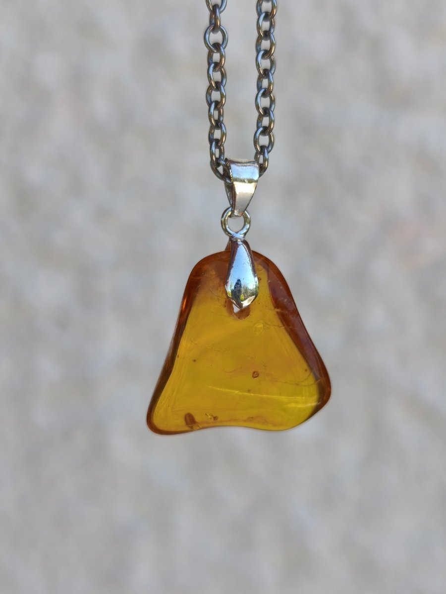 Bernstein (Baltikum) natürlich golden - 925 Sterling Silber - Edelstein Kette Geschenk Mann Frau Er Sie Freundin Filigran (Kopie) (Kopie) - Art of Nature Berlin