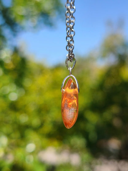 Bernstein (Baltikum) natürlich golden - 925 Sterling Silber - Edelstein Kette Geschenk Mann Frau Er Sie Freundin Filigran (Kopie) (Kopie) - Art of Nature Berlin