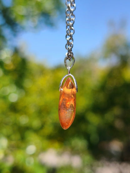 Bernstein (Baltikum) natürlich golden - 925 Sterling Silber - Edelstein Kette Geschenk Mann Frau Er Sie Freundin Filigran (Kopie) (Kopie) - Art of Nature Berlin