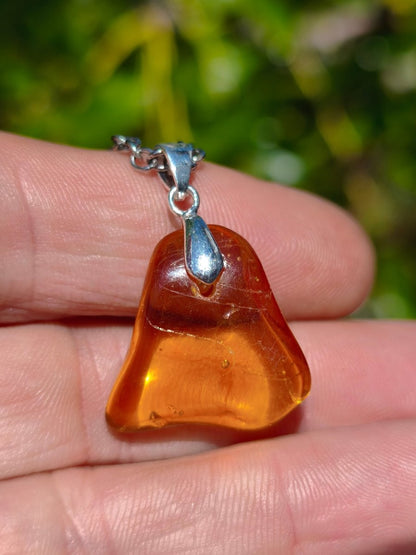 Bernstein (Baltikum) natürlich golden - 925 Sterling Silber - Edelstein Kette Geschenk Mann Frau Er Sie Freundin Filigran (Kopie) (Kopie) - Art of Nature Berlin