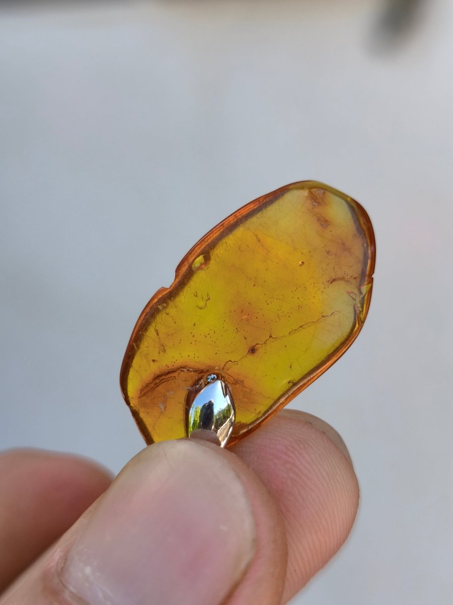 Bernstein (Baltikum) natürlich golden - 925 Sterling Silber - Edelstein Kette Geschenk Mann Frau Er Sie Freundin Filigran (Kopie) (Kopie) (Kopie) - Art of Nature Berlin