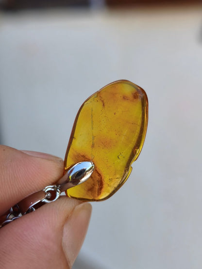 Bernstein (Baltikum) natürlich golden - 925 Sterling Silber - Edelstein Kette Geschenk Mann Frau Er Sie Freundin Filigran (Kopie) (Kopie) (Kopie) - Art of Nature Berlin