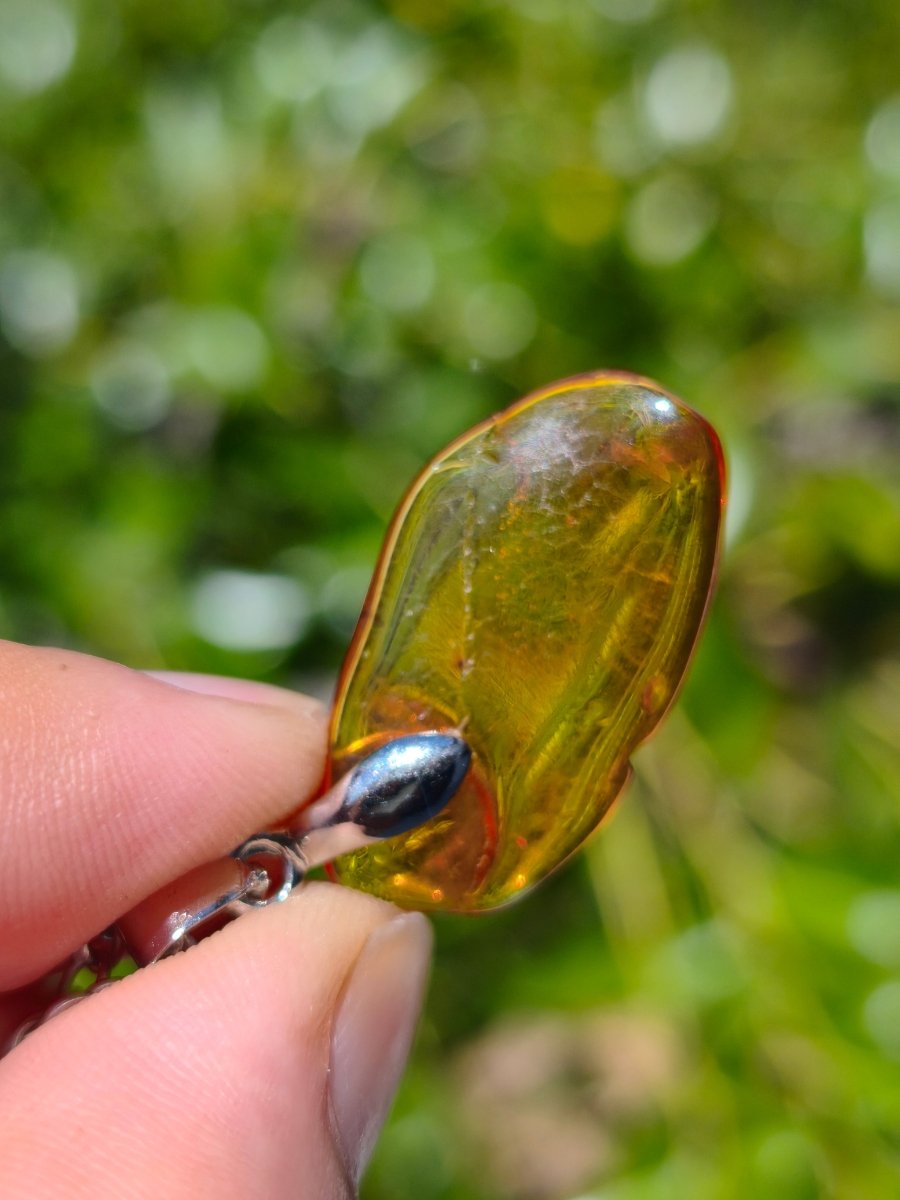 Bernstein (Baltikum) natürlich golden - 925 Sterling Silber - Edelstein Kette Geschenk Mann Frau Er Sie Freundin Filigran (Kopie) (Kopie) (Kopie) - Art of Nature Berlin