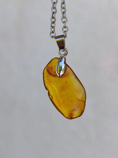 Bernstein (Baltikum) natürlich golden - 925 Sterling Silber - Edelstein Kette Geschenk Mann Frau Er Sie Freundin Filigran (Kopie) (Kopie) (Kopie) - Art of Nature Berlin