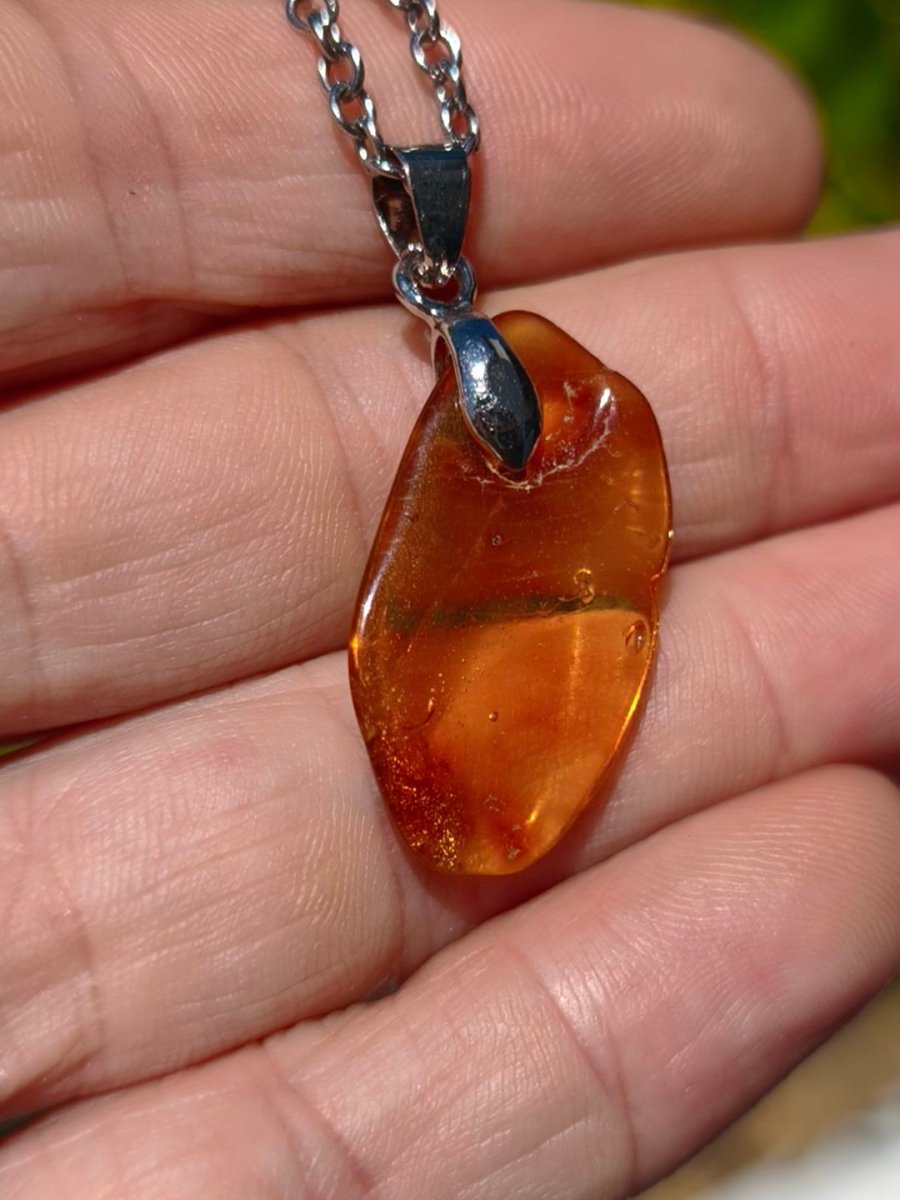 Bernstein (Baltikum) natürlich golden - 925 Sterling Silber - Edelstein Kette Geschenk Mann Frau Er Sie Freundin Filigran (Kopie) (Kopie) (Kopie) - Art of Nature Berlin