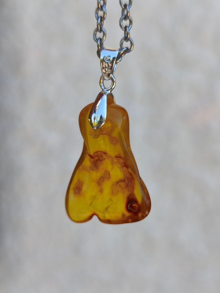 Bernstein (Baltikum) natürlich golden - 925 Sterling Silber - Edelstein Kette Geschenk Mann Frau Er Sie Freundin Filigran (Kopie) (Kopie) (Kopie) (Kopie) - Art of Nature Berlin