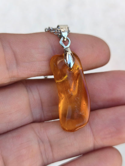 Bernstein (Baltikum) natürlich golden - 925 Sterling Silber - Edelstein Kette Geschenk Mann Frau Er Sie Freundin Filigran (Kopie) (Kopie) (Kopie) (Kopie) (Kopie) - Art of Nature Berlin